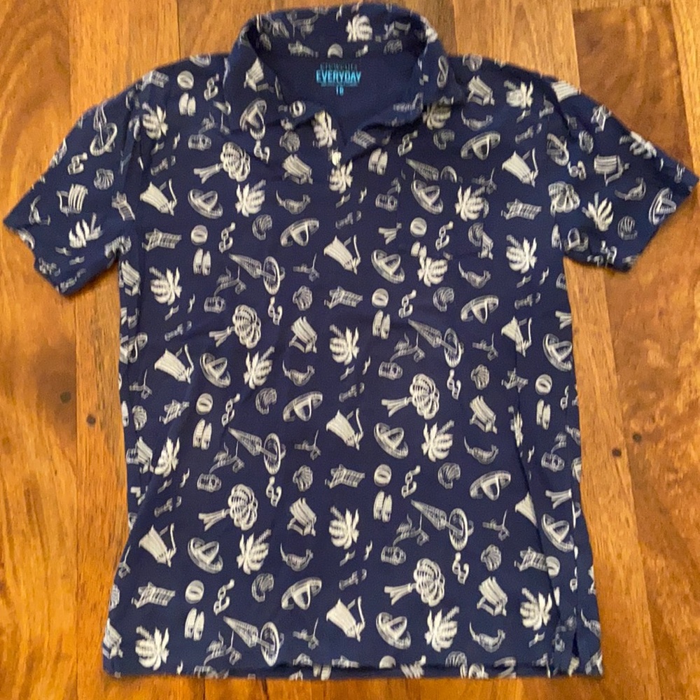 Crewcuts everyday tropical print polo shirt